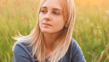 Young woman concerned about giving birth